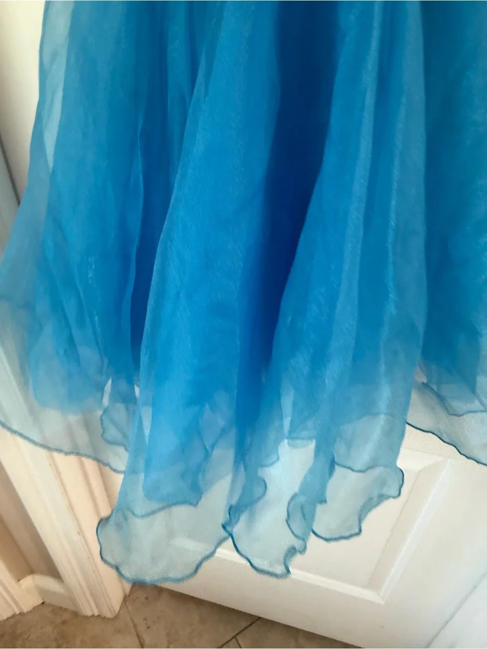 Weissman Teal Dance Costume, tap, musical theatre, blue dress, child large